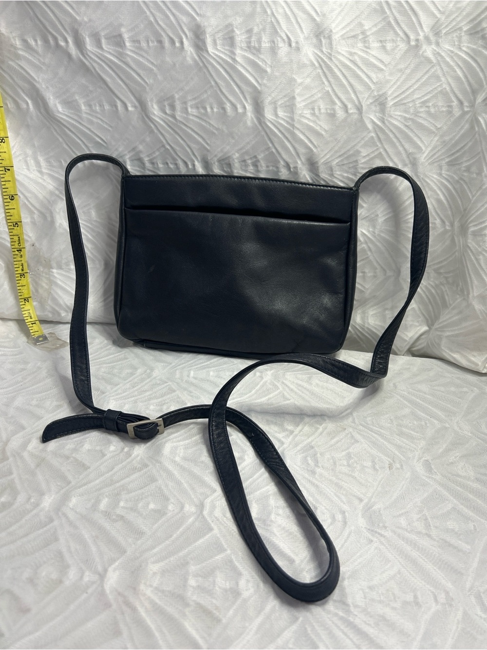 Derek Alexander Black Crossbody Leather Purse